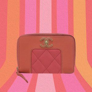 Rare CHANEL CC Mademoiselle Women's Zip Wallet